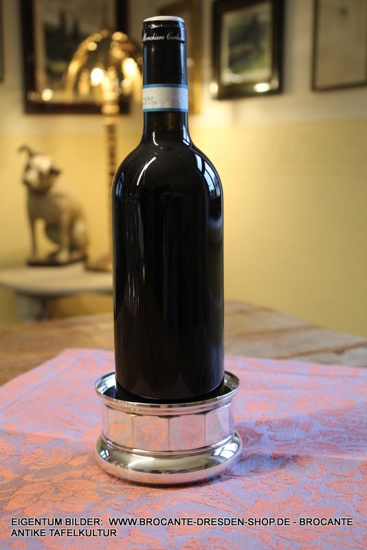 Weinflaschenhalter - Flaschenhalter -  Kayser - Art Deco - Versilbert