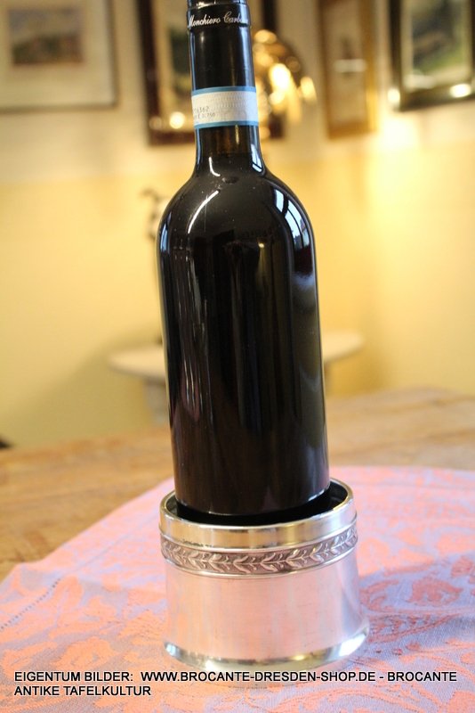 Weinflaschenhalter - Flaschenhalter -  Versilbert -  Art Deco 1925